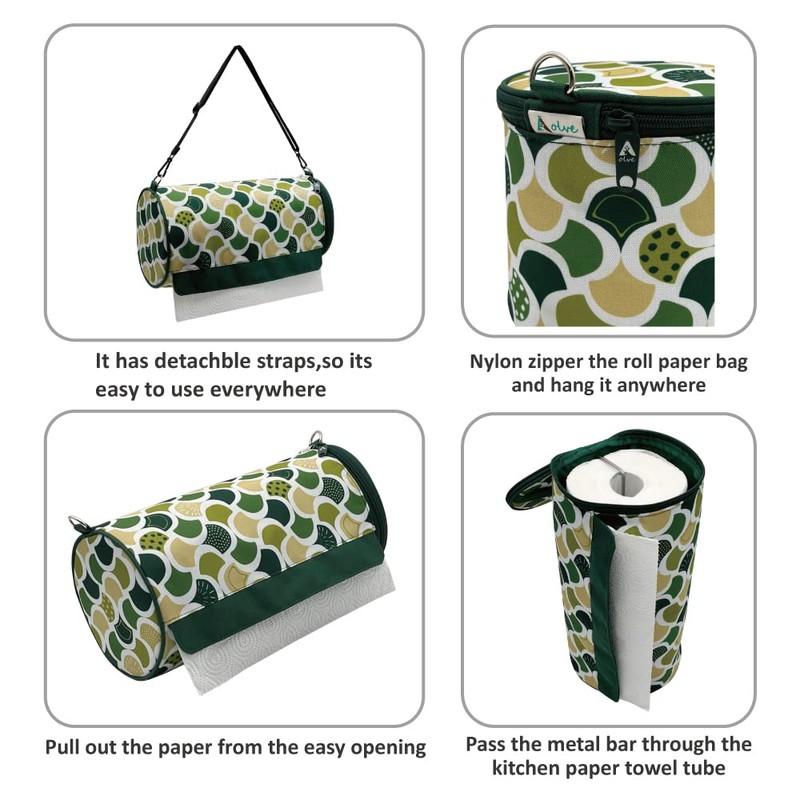 Olve Kitchen Paper Towel Holder Hanging Paper Towel Dispenser Cover