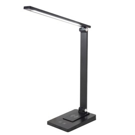 LED Desk Lamp with 3 Levels Brightness Eye Caring Office Reading Lamp Foldable Table Desk Lamp USB Wireless Charging Plug in Version