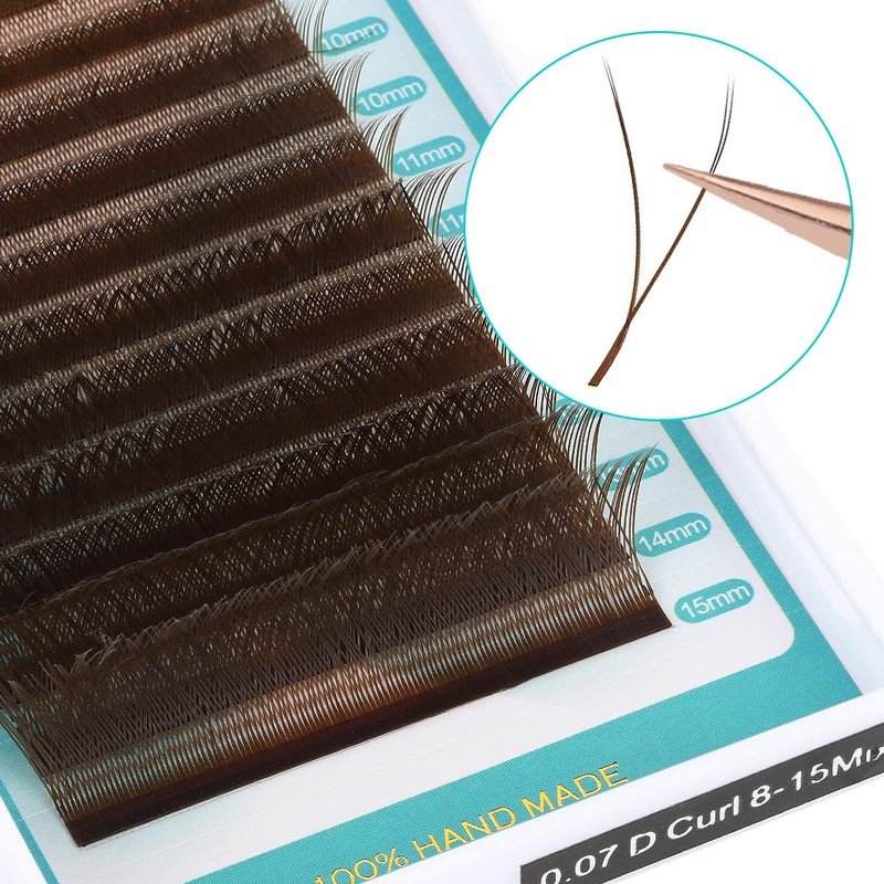YY Eyelash Extensions C Curl 0.07 Mixed Tray Y Shape
