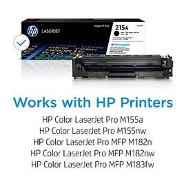 HP HP 215A Black Toner Cartridge | Works with HP Color LaserJet Pro M155, HP Color LaserJet Pro MFP M182, M183 Series | W2310A