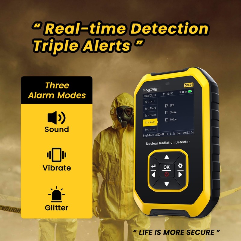 Geiger Counter Radiation Detector, Dosimeter Radiation Detector with LCD Display,