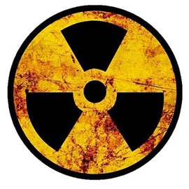 Radioactive Nuclear Radiation Rustic Symbol Sticker Laptop Bumper Decal