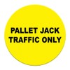 Pallet Jack Floor Decals Traffic Only Yellow Anti-Slip Round Shape