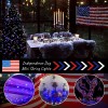 YAOZHOU 4Th Of July Memorial Day Patriotic Decorations Solar String