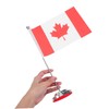 Operitacx Small Canada National Flag with Base Polyester Miniature Desk