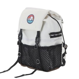 RC Simulation Backpack Shovel Storage Bag Luggage Bag Handbag Decoration for 1/8 1/10 RC Crawler Car Axial SCX10 TRX4 D90 (White with Shovel)