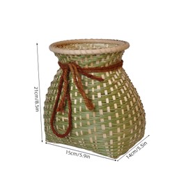 iplusmile Large Handmade Bamboo Woven Basket for Storage Multi-Purpose Flower Container Portable Design for Home Organization and Decor