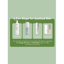 Soothe Sample Kit | 4 Piece Trial Size Skincare Set: Cleanser, Toner, Serum, Moisturizer (Acne)