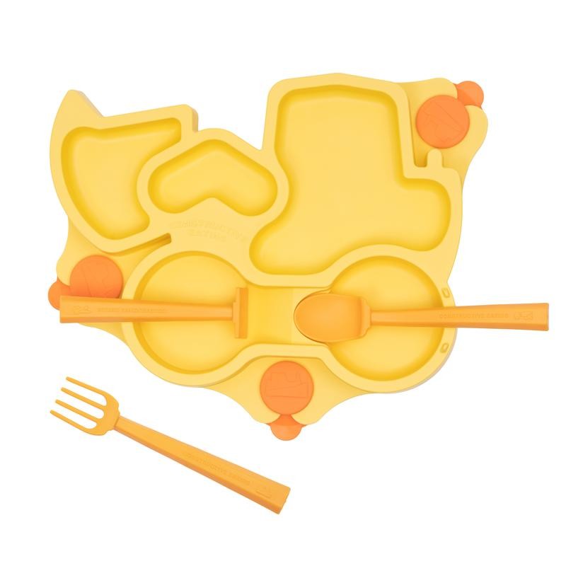 Constructive Eating Training Utensils and Plate Set - Made in