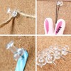 Smukdoo Push Pin,100 PCS Plastic Thumb Tacks Clear Push Pins