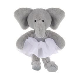 Apricot Lamb Ballet Elephant Stuffed Animals for Kids, Soft Cute Plush Toys for Baby Girl and Boy, Fluffy Ballet Elephant 7.9 Inches