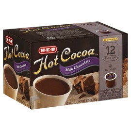 H‑E‑B Milk Chocolate Cocoa Single Cup, 12 Count Compatible with K Cup Brewers (1 Box)