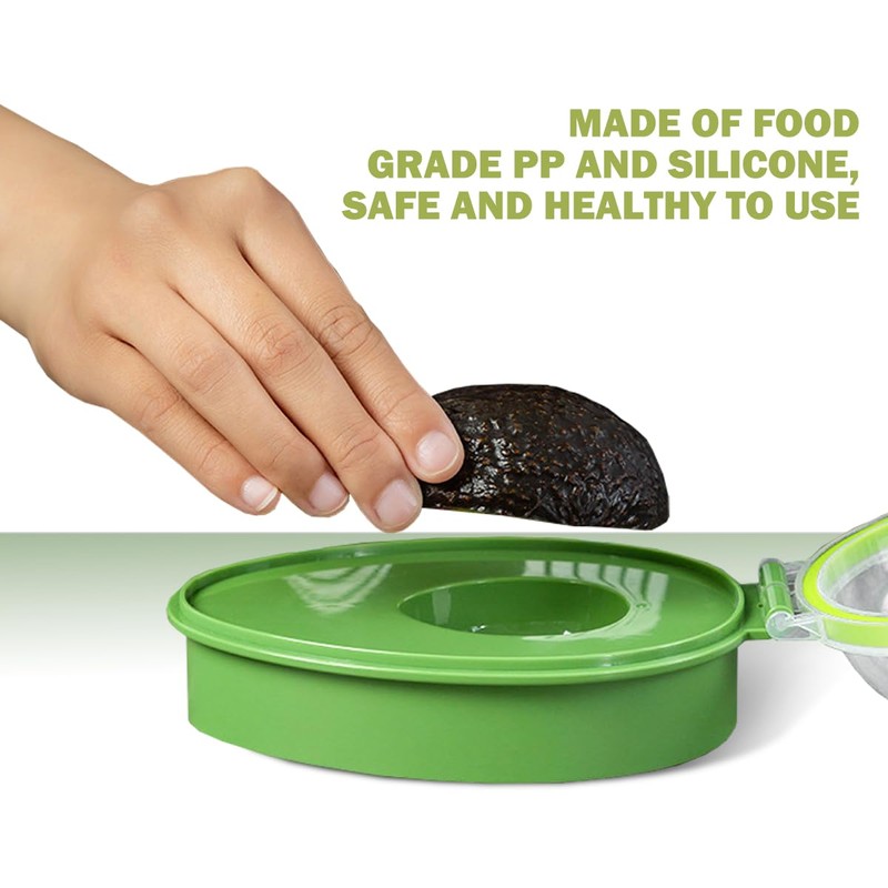 LNQ LUNIQI Plastic Avocado Storage Box, 1 Piece Transparent Container