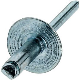Large Flange Pop Rivets 1/8" x 1/4"All Steel (4-4) Dome Head Pack of 100 Fastener Set LS02128F
