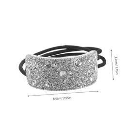 TOVINANNA 4Pcs Lightweight Elastic Crystal Ponytail Holders for Women Stylish Accessories for Parties Weddings and Travel