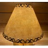 Rustic FAUX Leather Hardback Round Lamp Shade - 14"