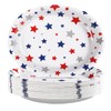Grencian 50Pcs 4th of July Oval Paper Plates 10" x