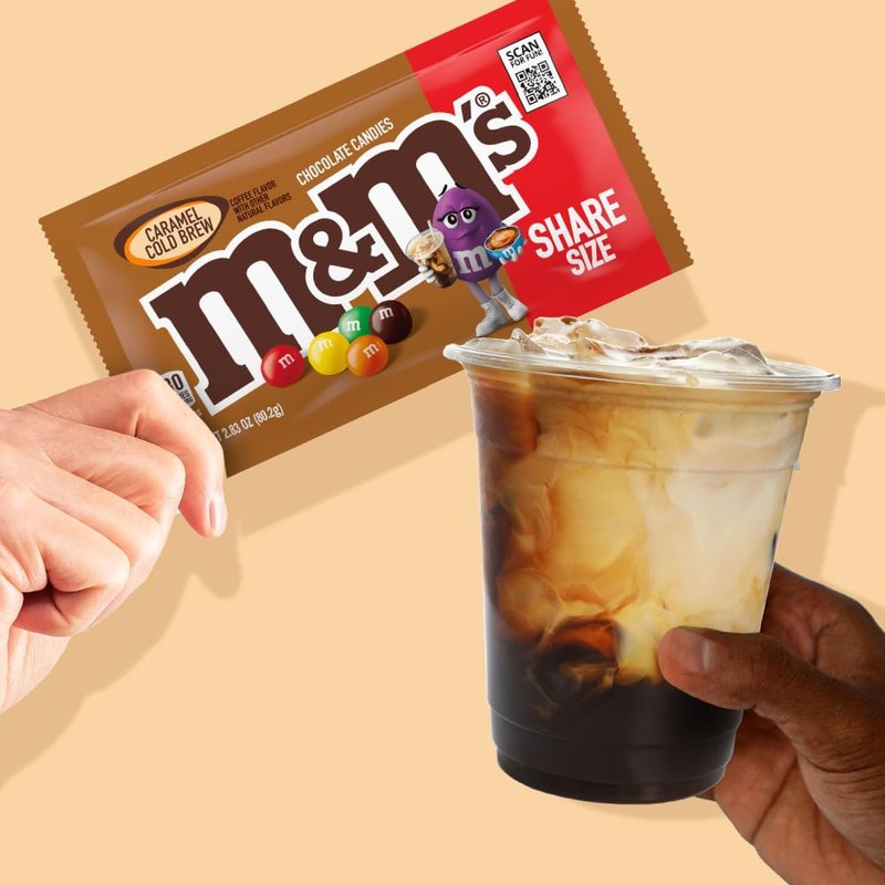 M&M'S Caramel Chocolate Candy, Full Size 2.83 oz Bag, Pack