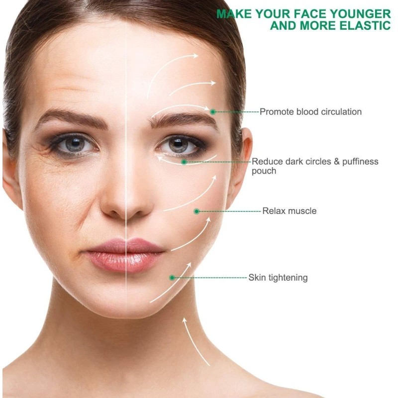 Ina Beauty Best Gua Sha Heart Natural Jade Stone for