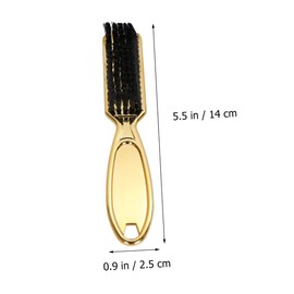 TOVINANNA Vintage Gradual Oil Brush for Men Styling Hair Brush Electric Plated Handle for Curly Hair Products and Broken Hair Cleaning