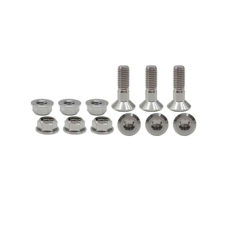 RISON-Titanium Set of 6 Titanium Chainring Bolts M8, Pinion Screws