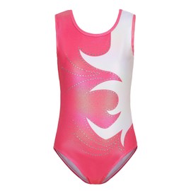 Hovershoes Gymnastics Leotards for Girls Sleeveless Gradient Color Sparkle Leotard Dancing Ballet Gymnastics Outfits Kids Athletic Dancewear 5-14 Years