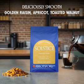 Solstice Coffee Whole Bean, Medium Light Roast Coffee Beans with Bright Flavors of Golden Raisin, Apricot & Toasted Walnut, 35.2 oz (2.2lb) Bag, Freshly Roasted in Brooklyn, Kosher Certified