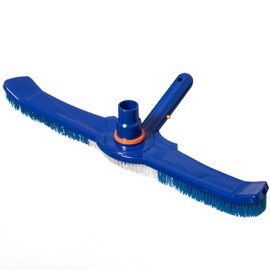 Quickway Imports 20" Vacuum Head Swivel Hose Connection Durable Nylon Bristles Heavy-Duty Brush for Inground & Above-Ground Pool Compatible with 1-1/4 to 1-1/2" Pipe EZ Clip Handle for Easy Attachment