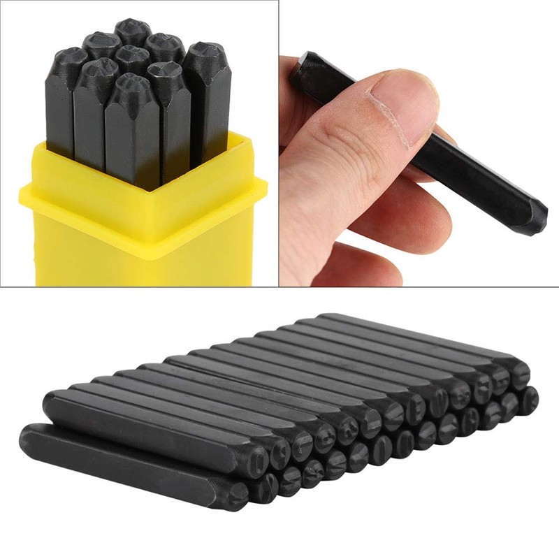 TOPINCN Alphabet Letter Number Punch Tool Set, Carbon Steel 3mm