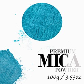 Turquoise Blue Mica Powder for Epoxy Resin 100g / 3.5oz. Sealed Bag Techarooz 2 Tone Resin Dye Color Pigment Powder for Lip Gloss, Nails, Colorant for Slime Bath Bombs Soap Making Polymer Clay