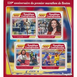 Central African Republic 7200-7203 Sheetlet (complete. issue) unmounted mint/never hinged ** MNH 2017 table tennis players (Stamps for collectors) Tennis/Tabletennis