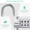 ORIA 4-Digit Combination Padlocks with Adjustable Long Shackle, U- Shaped