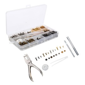 Operitacx 360pcs DIY Leather Rivets Kit Craft Rivet Tool Set Sturdy Installation Tools Double-Sided Pliers