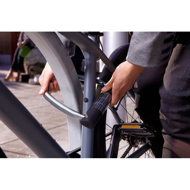 Lattis Ellipse Keyless Smart Bike Lock with Theft Detection, Charcoal