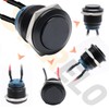 STARELO 5pcs 19mm Latching Push Button Switch Black Shell with