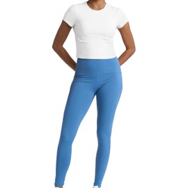 Two Piece Workout Set for Women High Waist Leggings and Short Sleeve Athletic Tops Matching Pilates Gym Sets Yoga Outfits