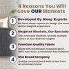 HomeSmart 30 lbs Weighted Blanket Queen Size - Medium Pressure