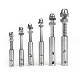 Liujiami Wire Rope Cable Railing Adjustable Stainless Steel Turnbuckle Connection Terminal Connector Tightening Lock Thread Tensioner for Stairs Deck Railing Ceiling Wood 4 mm