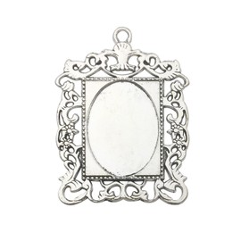 20pcs 18x25mm Oval Bezel Pendant Base Trays Cabochon Settings Trays Pendant Blanks 20pcs Mixed No Duplicate (M116)