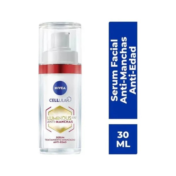 NIVEA LUMINOUS630 Anti-manchas Serum Facial Anti-Edad (30ml) Con Ácido Hialurónico