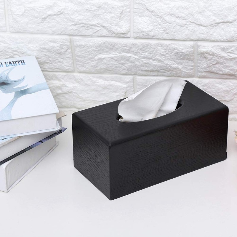 Tissue Box Rectangular Paper Holder Organiser Made of Natural Wood