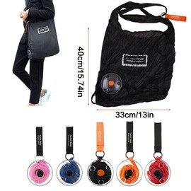 AIMALL Expandable Large-Capacity Portable Shopping Bag Durable Polyester with ABS Telescopic Design, 15.74 x 13 inches Foldable Bag for Travel, Daily Use