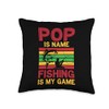 Dad Fishing Game Hobby Retro Cool Fisherman Fathers Gifts Throw