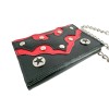 Addicted Bat Bikers Wallet With Chain Genuine Leather Punk Goth