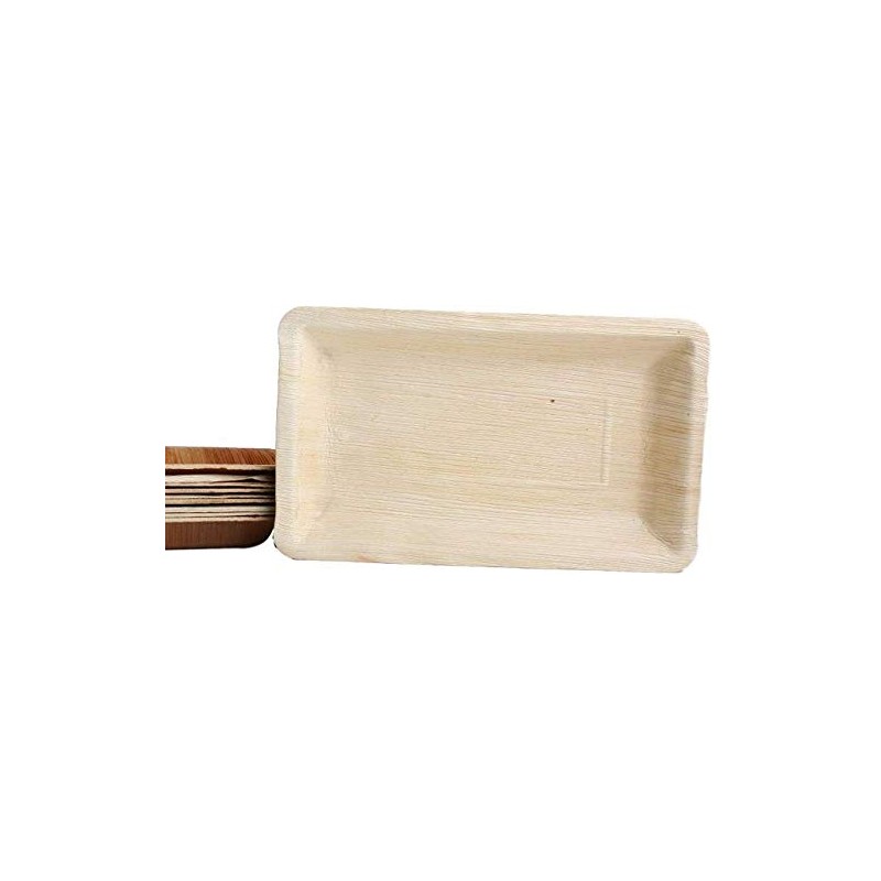 KOKA Palm Leaf Disposable Plates Rectangular Environmentally Friendly Disposable Tableware
