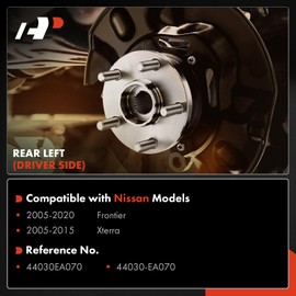 A-Premium Rear Driver Side Brake Dust Shield Compatible with Nissan Models - Frontier 2005-2020, Xterra 2005-2015