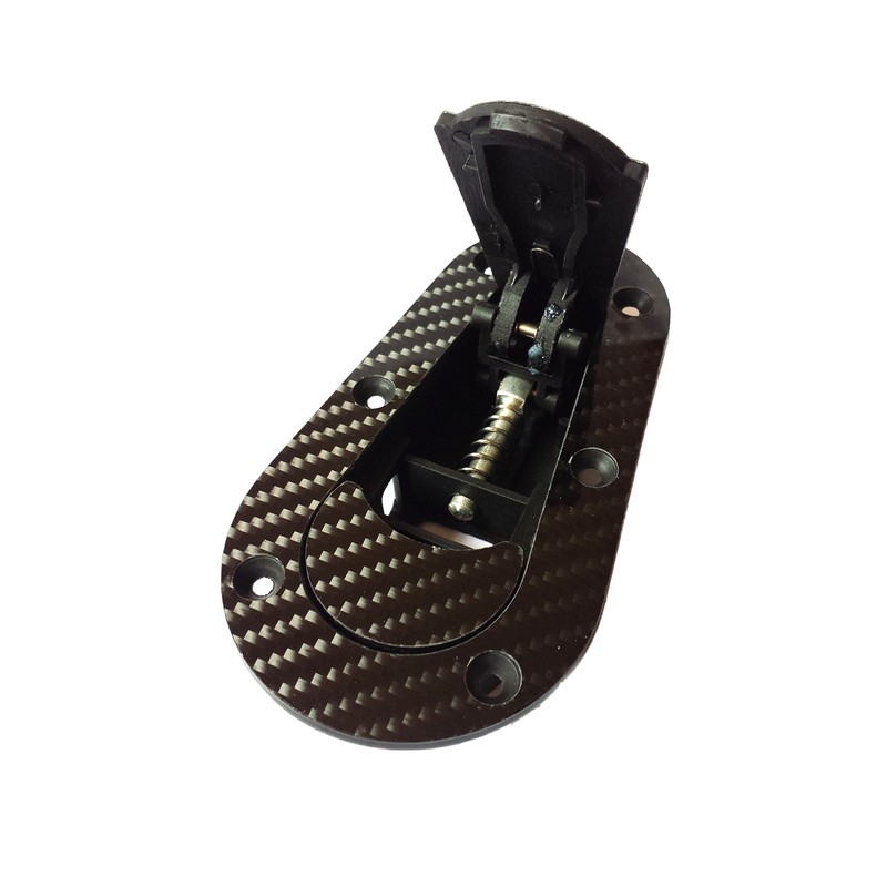 carbon hood pin / flat / aero catch / black