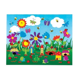 Flower Garden Sticker Scene - 12 Backgrounds and 12 Sticker Sheets - Spring Classroom Activities