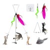 ZWZNBL 1 Set Self-Play Hanging Door Cat Mouse Toys Interactive