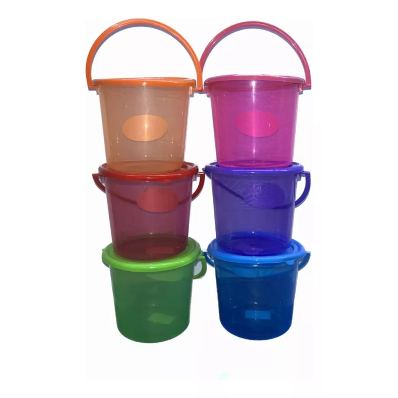 10 Recuerdo Dulcero Cubeta De Colores 1 Litro